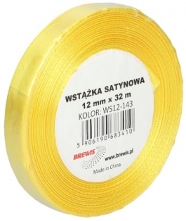 Wstążka K.jasny żółty 12mm 32m - Hurtownia Zabawek Poznań
